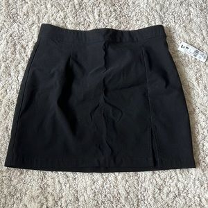 Black mini skirt